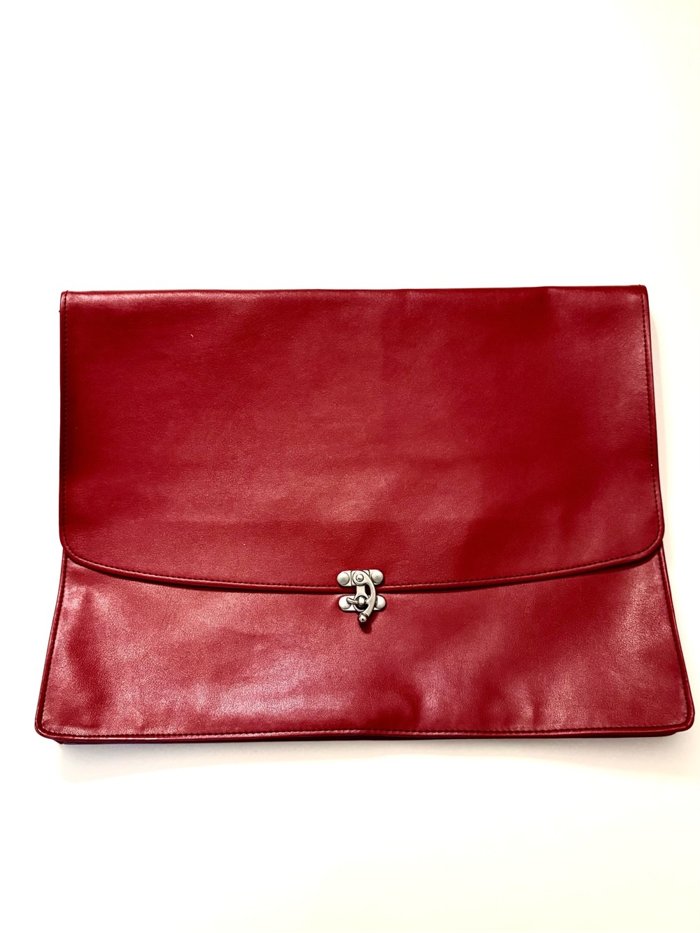 FASHION BAGS Maroon Leather Portfolio
